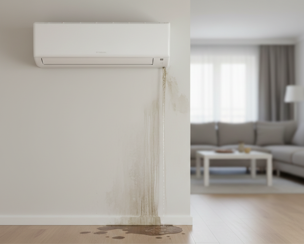 Bedroom split unit air conditioner indoor installation