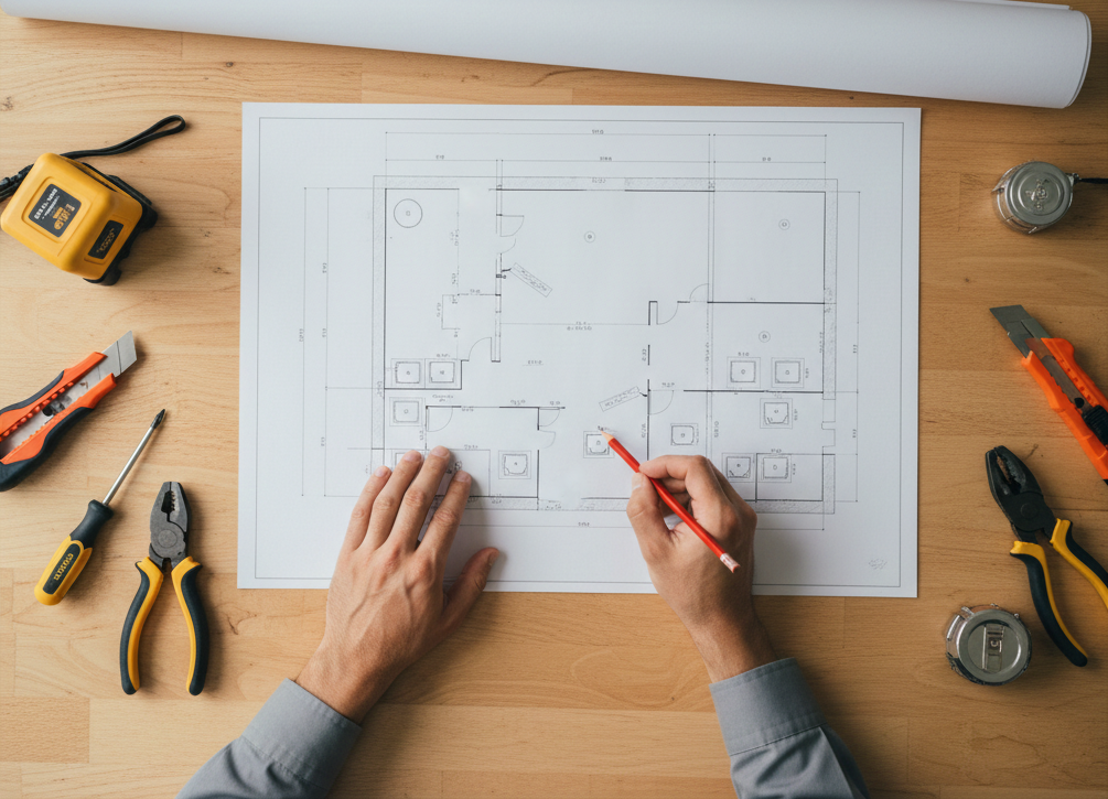 Renovation layout planning and drawing